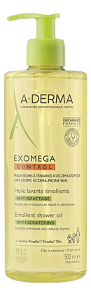 ADERMA EXOMEGA CONTROL Huile lavante émolliente anti-grattage   500ml